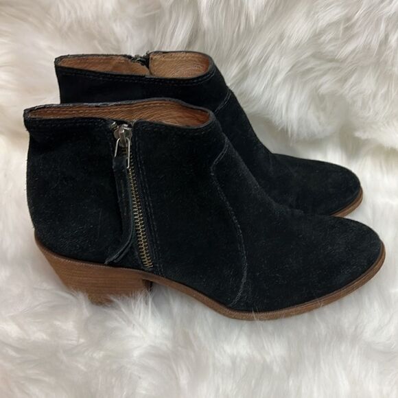 Madewell The Janice Boot in Black Suede Size 9 D21 - Picture 5 of 10